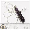 Image 1 : AMETHYST SNAKE WRAPPED CHAKRA PENDANT
