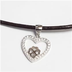 SILVER CZ 18"  NECKLACE