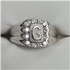 Image 2 : SILVER CUBIC ZIRCONIA  RING (~SIZE 10)
