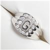 Image 3 : SILVER CUBIC ZIRCONIA  RING (~SIZE 10)