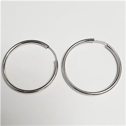 SILVER HOOP EARRINGS
