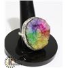 Image 1 : #85-RAINBOW SOLAR QUARTZ RING SIZE 8