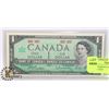 Image 1 : 1967 CANADIAN DOLLAR BILL - CIRCULATED