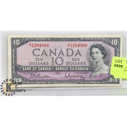 1954 CANADIAN $10 DOLLAR BILL