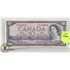 Image 1 : 1954 CANADIAN $10 DOLLAR BILL
