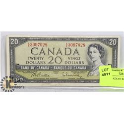 1954 CANADIAN $20 DOLLAR BILL