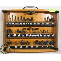 MASTERCRAFT ROUTER BIT SET IN CASE