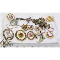 VINTAGE BROOCHES CAMEO