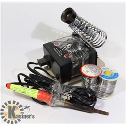 WELLER SOLDERING IRON WITH STAND AND ASSORTED