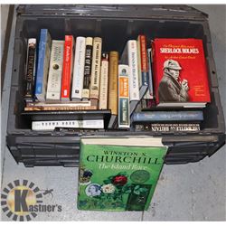 HARDCOVER BOOKS- ASSORTED- LARGE TOTE LOT