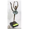 Image 1 : "BALLERINA" IN WOOD BASE, 11 INCHES IN HEIGHT