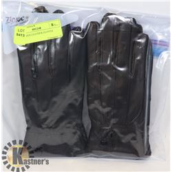 2PK LADIES LEATHER GLOVES SMALL