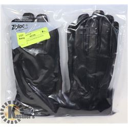 2PK LADIES LEATHER GLOVES MEDIUM