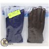 Image 1 : 2PK LADIES LEATHER GLOVES SMALL