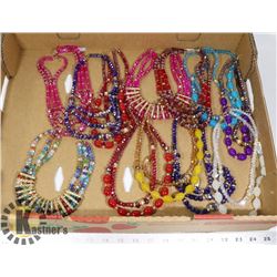 LARGE FLAT OF ASSORTED NECKLACES