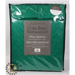 NEW URBAN HOME 3PC KING SIZE QUILT SET