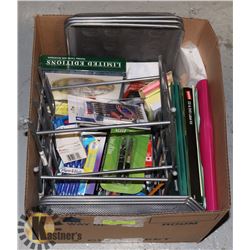 OFFICE SUPPLIES- BOX LOT ASSORTED