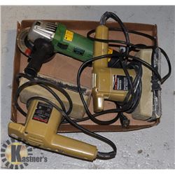 FLAT OF POWER TOOLS INCLUDING SANDERS AND GRINDER