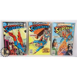 THREE 40 CENT SUPERMAN COMICS
