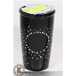AS NEW STARBUCK'S CERAMIC TRAVEL COFFEE MUG