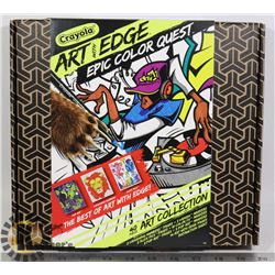 NEW 40PC CRAYOLA ART WITH EDGE COLOURING SET