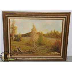 J HANNLEY "PRAIRIES" CANVAS PAINTING