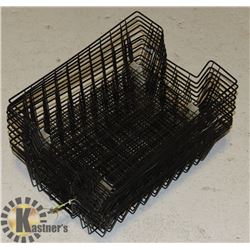 LOT OF 13 STAPLES ORGANIZING BASKETS