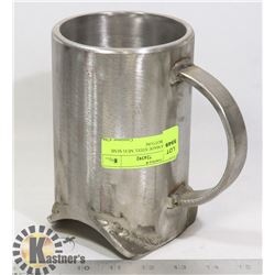 CUSTOM MADE STEEL MUG SEMI CIRCLE BOTTOM