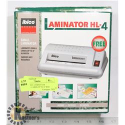 IBICO SMALL LAMINATOR MACHINE- CARDS UP TO 4" WID