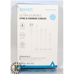 ANKER POWERLINE 2 ULTRA-DURABLE SYNC CHARGE CABLES
