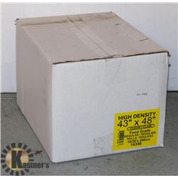 CASE OF HIGH DENSITY 43" X 48" FOOD GRADE GARBAGE