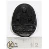 Image 1 : #206-BLACK OBSIDIAN PENDANT BUDDHIST
