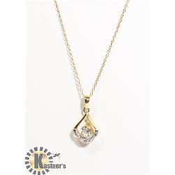 #121-BLUE TOPAZ & CZ NECKLACE & PENDANT