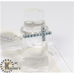 #188-SKY BLUE TOPAZ RING SIZE 7.6