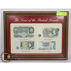 FRAMED DISPLAY "THE LAST OF THE BRITISH POUNDS"