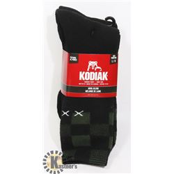2PK OF KODIAK WOOL BLEND SOCKS; SIZE L/G