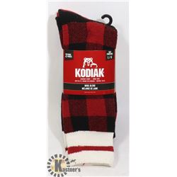2PK OF KODIAK WOOL BLEND SOCKS; SIZE L/G