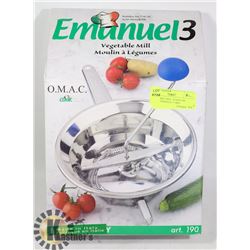 VEGETABLE MILL- STAINLESS STEEL- "EMANUEL 3" BRA