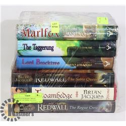 HARDCOVER BOOKS "BRIAN JACQUES" AUTHOR- LOT OF 6