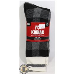 2PK OF KODIAK WOOL BLEND SOCKS; SIZE L/G