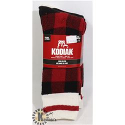 2PK OF KODIAK WOOL BLEND SOCKS; SIZE L/G