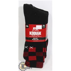 2PK OF KODIAK WOOL BLEND SOCKS; SIZE L/G