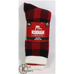 2PK OF KODIAK WOOL BLEND SOCKS; SIZE L/G