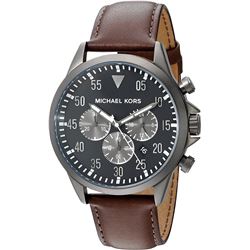 NEW MICHAEL KORS 3-CHRONO 43MM BLACK DIAL MSRP$351