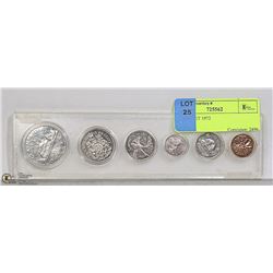 CANADIAN 6 COIN SET 1972