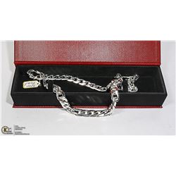 NEW SILVER PLATED 20" MANS NECKLACE