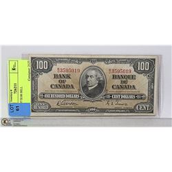 CAD 1937 $100 BILL