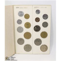 FOLDER WITH COINS FROM THE HOLY LAND