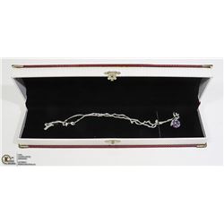 SWAROVSKI CRYSTAL NECKLACE ON STERLING CHAIN