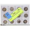 Image 1 : LOT OF 12 PCS .925 SILVER FIVE CENTS